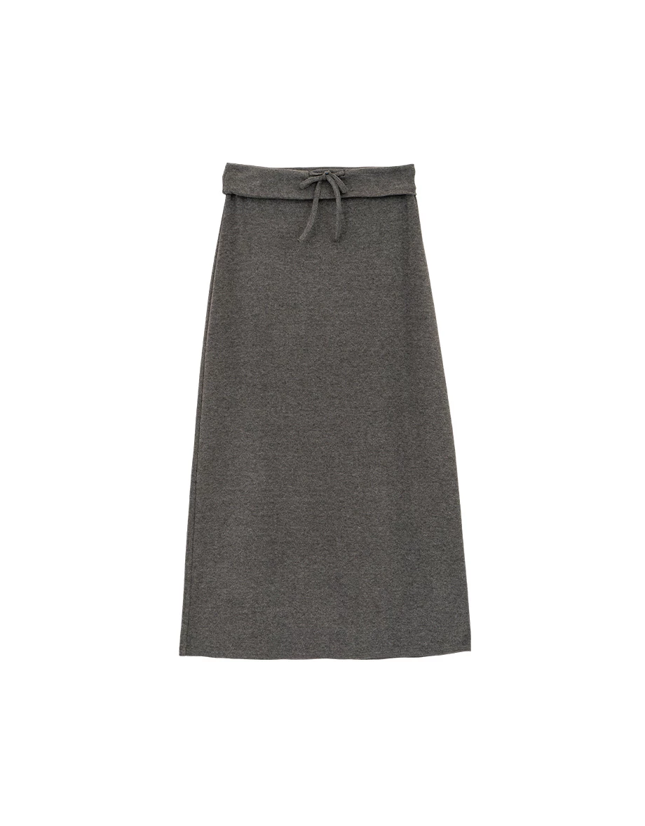 Soft Knit Drawstring Waist Maxi Skirt (Solid/Striped) Soft Knit Drawstring Waist Maxi Skirt (Solid/Striped)