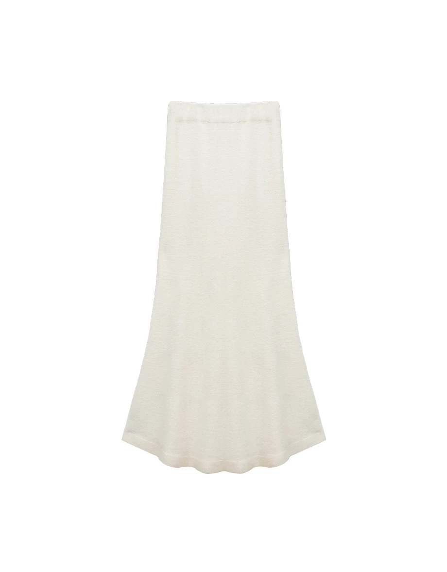 Soft Knit High Waist Mermaid Maxi Skirt