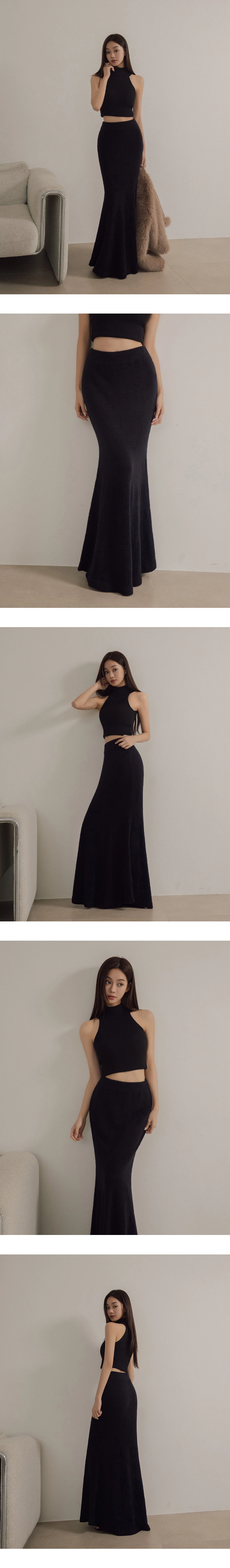 Soft Knit High Waist Mermaid Maxi Skirt Soft Knit High Waist Mermaid Maxi Skirt