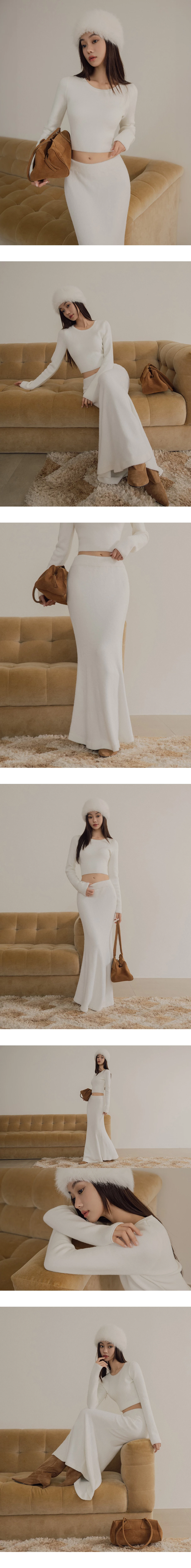 Soft Knit High Waist Mermaid Maxi Skirt Soft Knit High Waist Mermaid Maxi Skirt