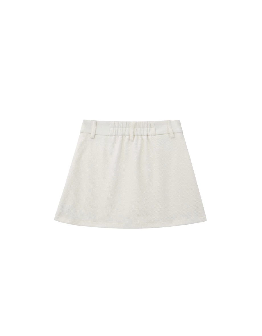 Twill A Line Mini Skirt with Pocket Detail