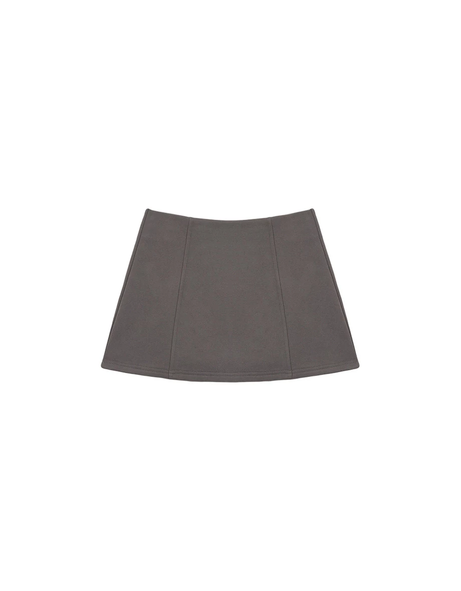 Low Rise Structured Panelled A Line Mini Skirt