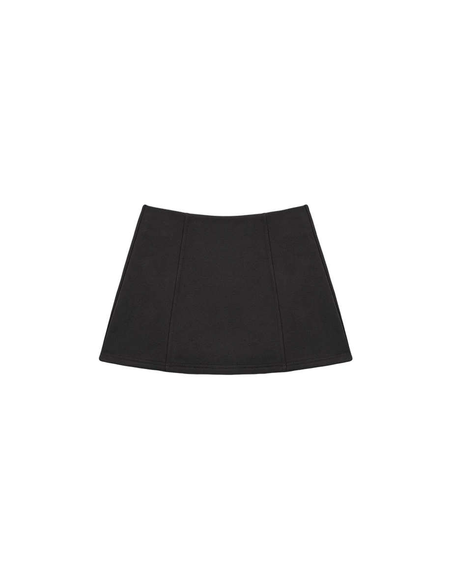 Low Rise Structured Panelled A Line Mini Skirt