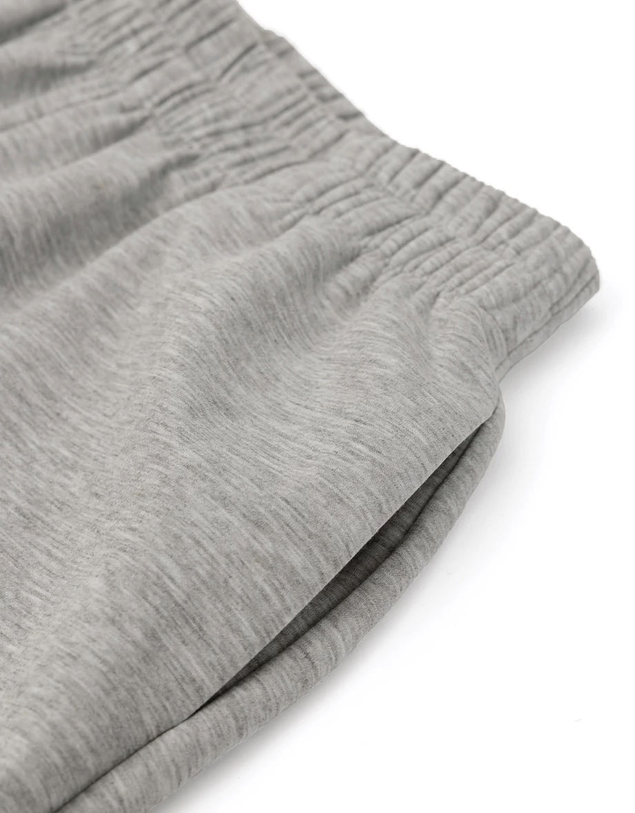 Soft Stretch Cotton Elastic Waist Wide Leg Sweatpants