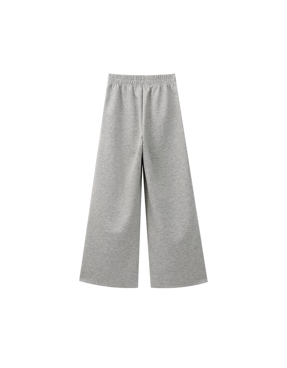 Soft Stretch Cotton Elastic Waist Wide Leg Sweatpants Soft Stretch Cotton Elastic Waist Wide Leg Sweatpants