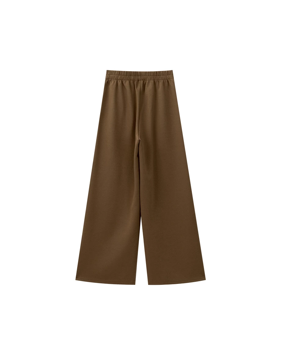Soft Stretch Cotton Elastic Waist Wide Leg Sweatpants Soft Stretch Cotton Elastic Waist Wide Leg Sweatpants