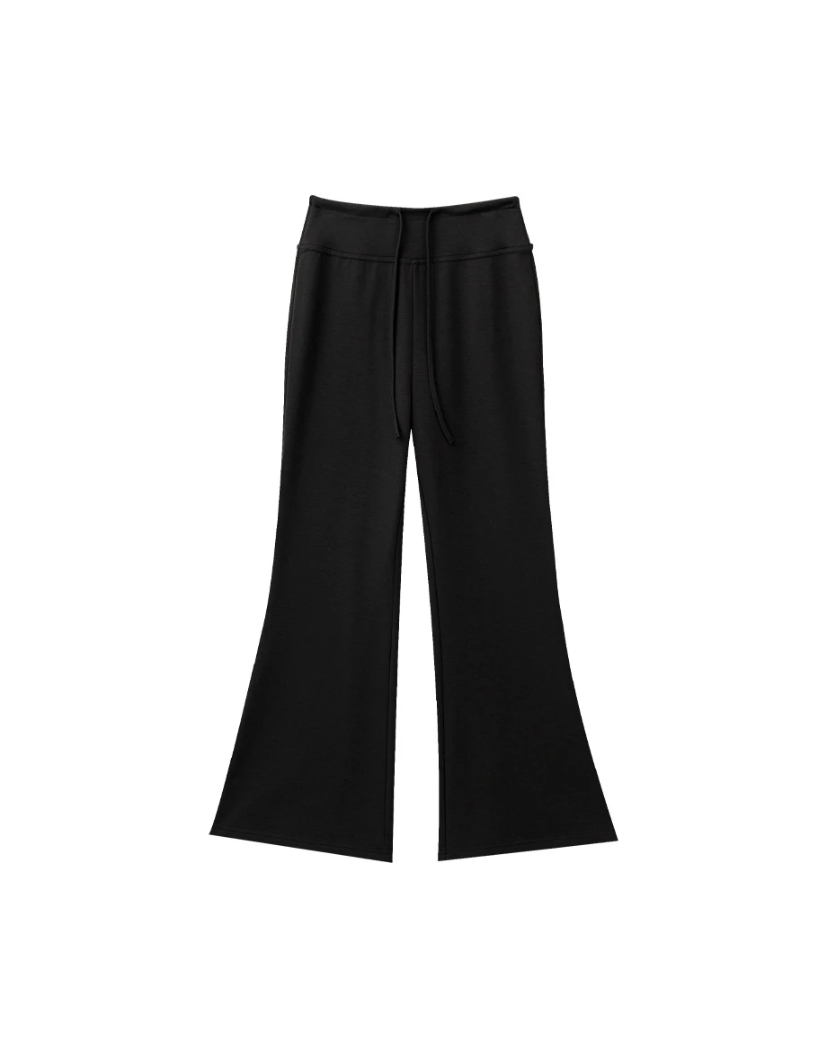 【Heat Tech】High Waisted Drawstring Soft Flare Lounge Pants 【Heat Tech】High Waisted Drawstring Soft Flare Lounge Pants