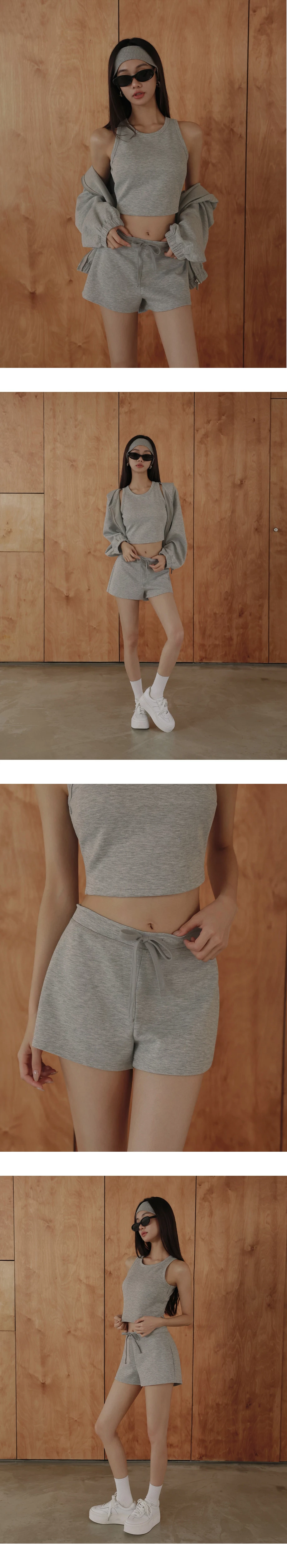 Soft Stretch Cotton Drawstring Waist Lounge Shorts