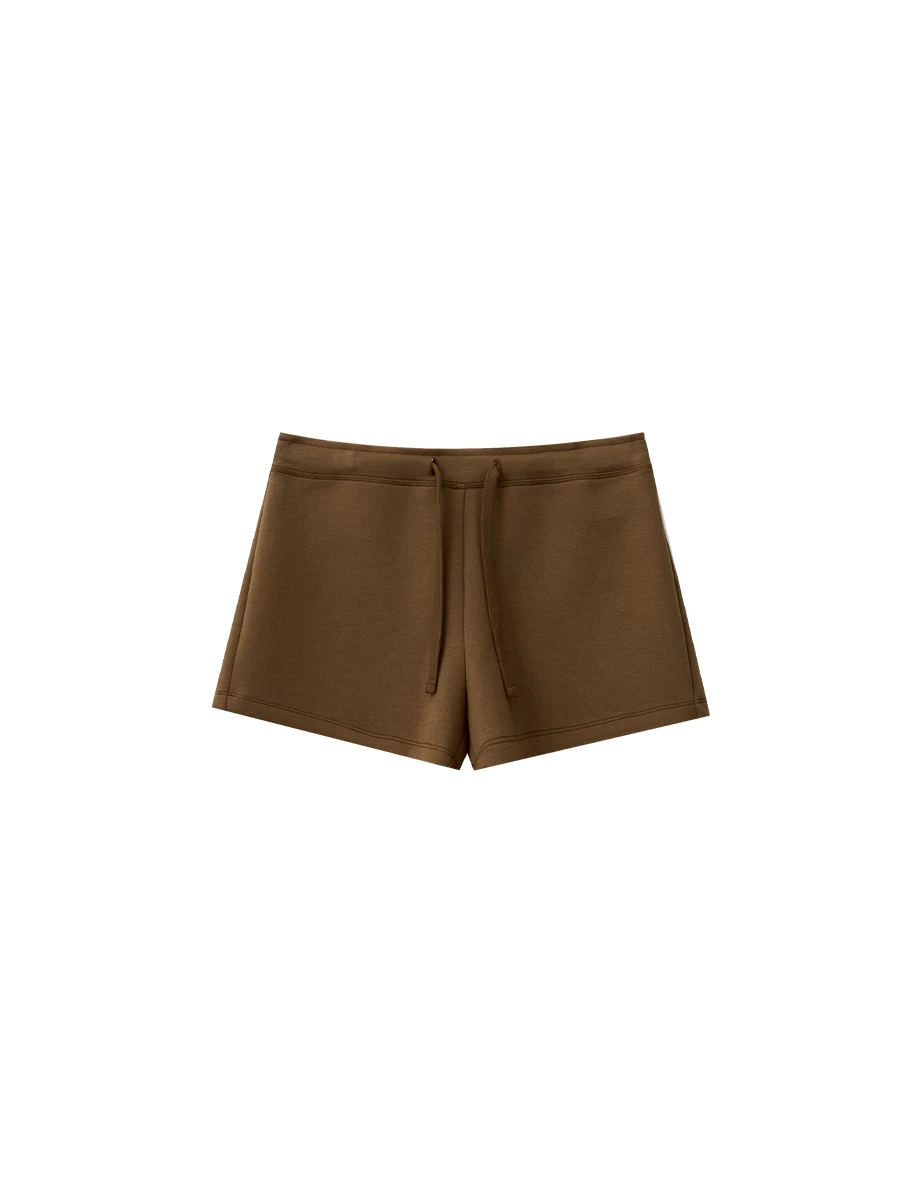 Soft Stretch Cotton Drawstring Waist Lounge Shorts
