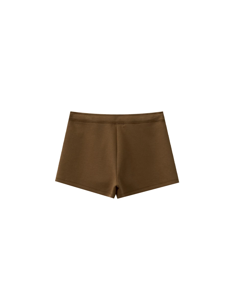 Soft Stretch Cotton Drawstring Waist Lounge Shorts