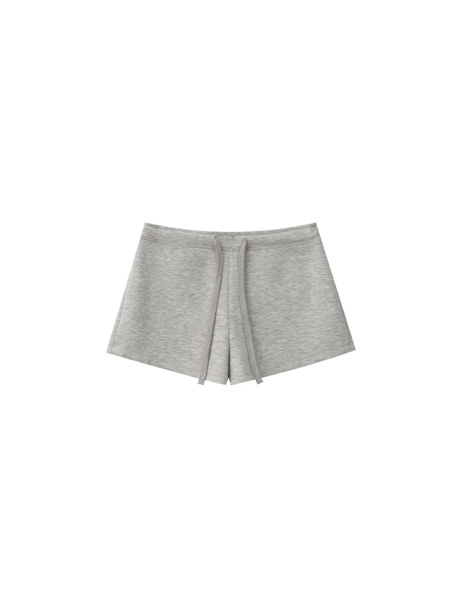 Soft Stretch Cotton Drawstring Waist Lounge Shorts