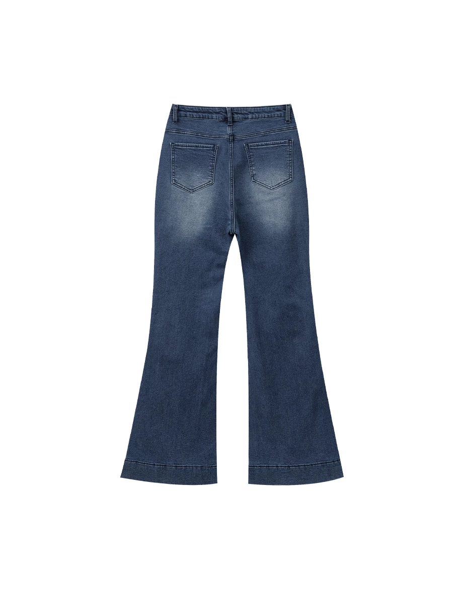 Vintage Wash High Waisted Wide Leg Jeans Denim Flared Pants Vintage Wash High Waisted Wide Leg Jeans Denim Flared Pants