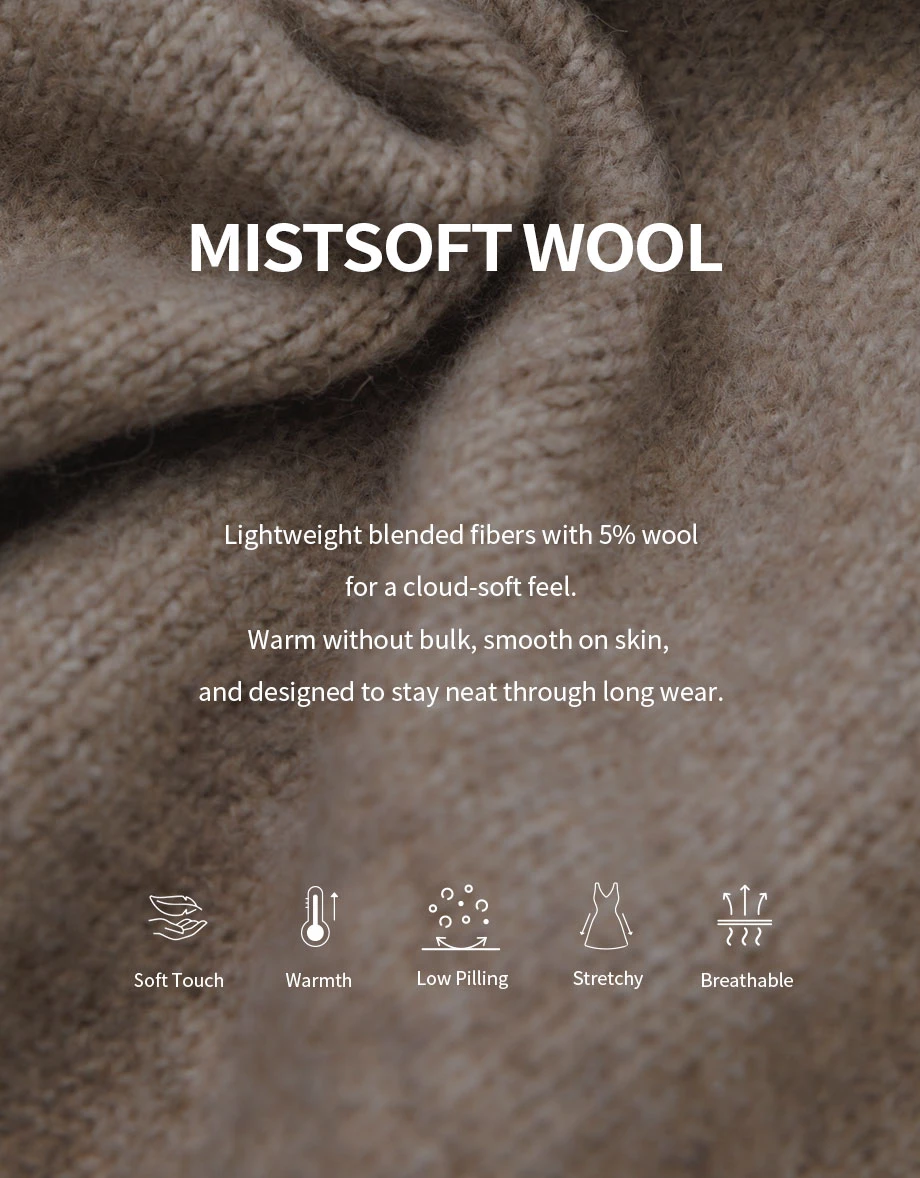 Soft Knit Wide Leg Pants with Elastic Rib Waistband