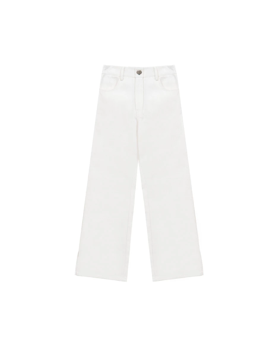 High Waist Split Hem Straight Leg Flared Pants High Waist Split Hem Straight Leg Flared Pants