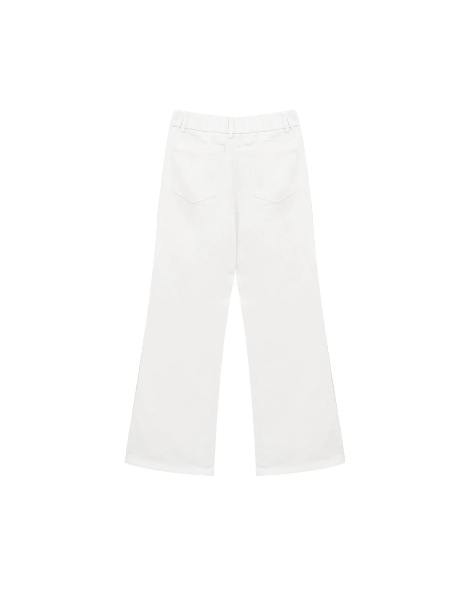 High Waist Split Hem Straight Leg Flared Pants High Waist Split Hem Straight Leg Flared Pants