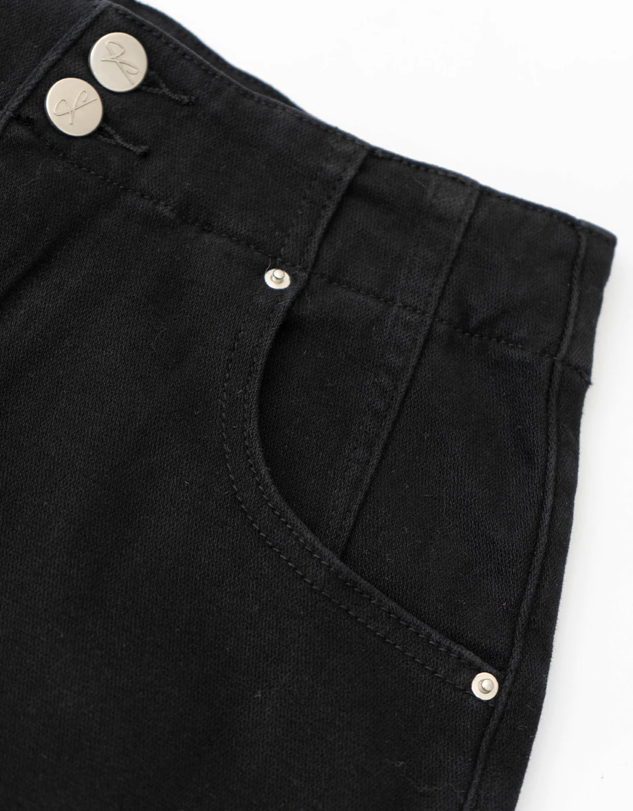 【AIRY HOURGLASS】Perfect Waistline Double Button Fleece Lined Flared Pants