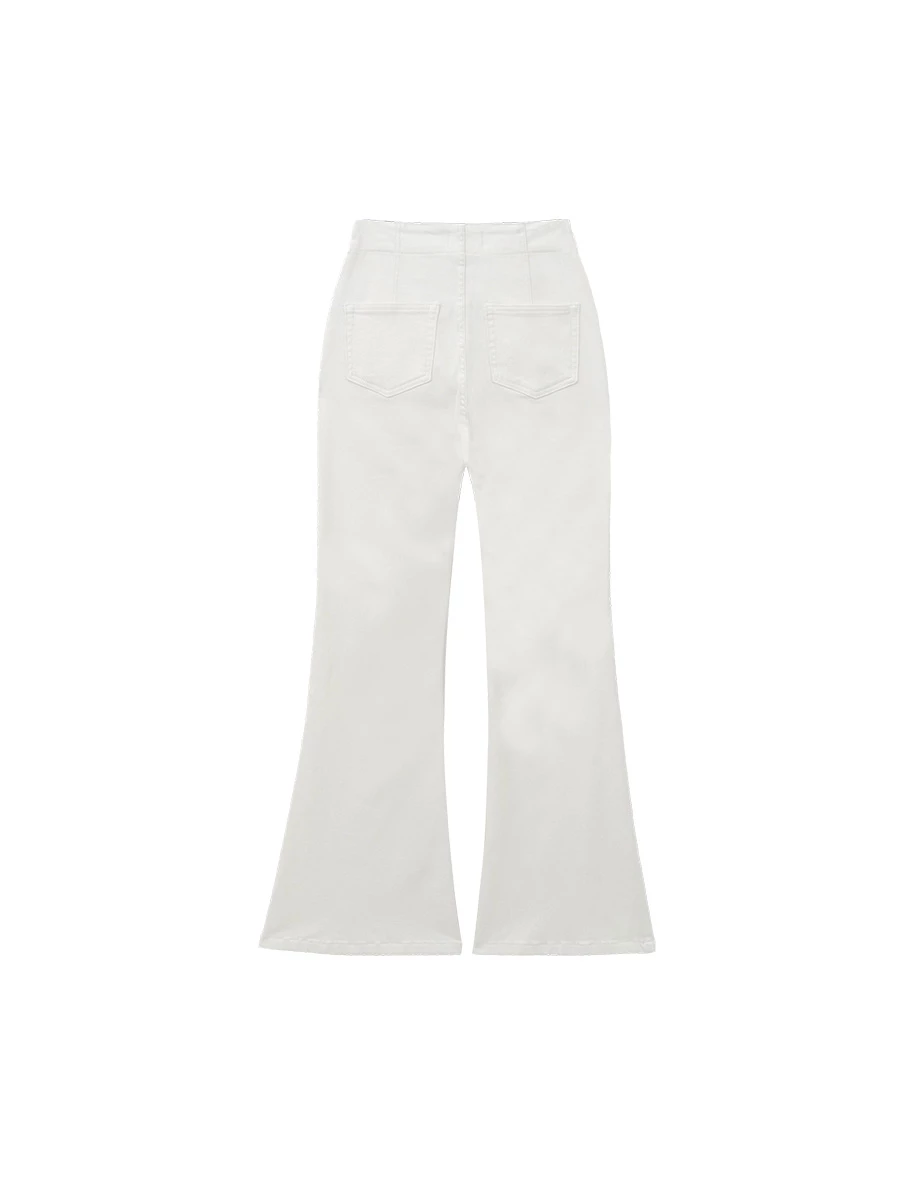 【AIRY HOURGLASS】Perfect Waistline Double Button Fleece Lined Flared Pants