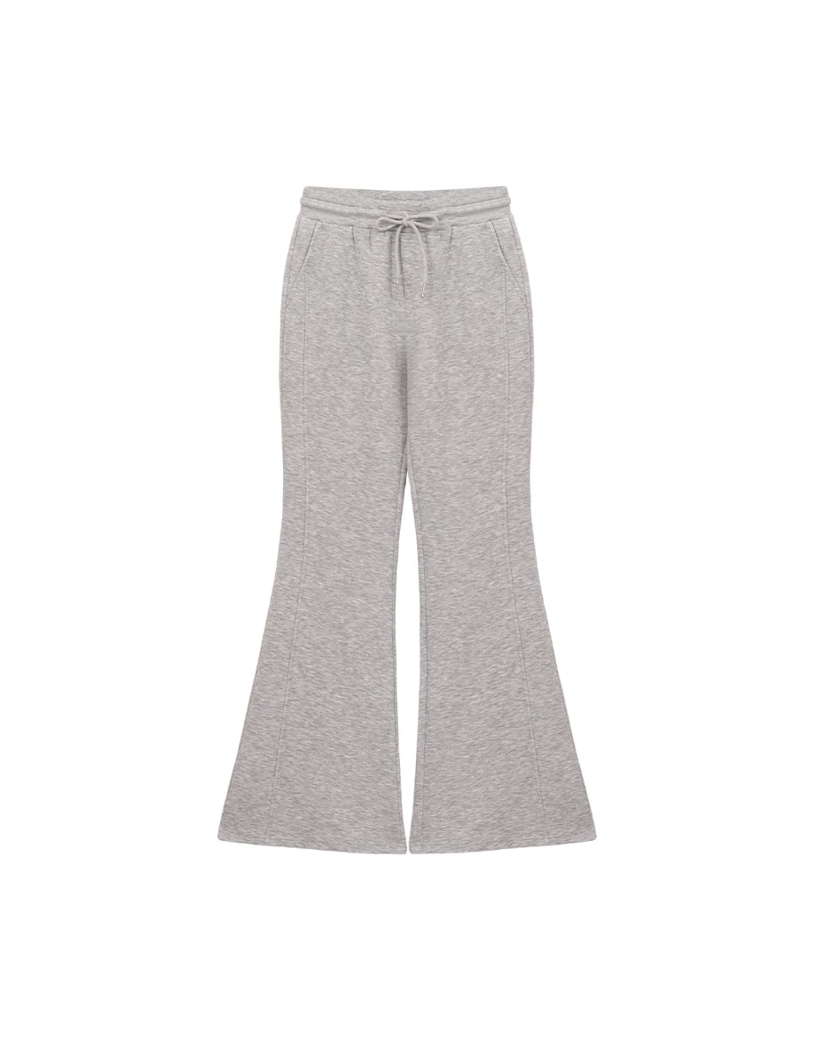 Drawstring Waist Wide Leg Flared Lounge Pants