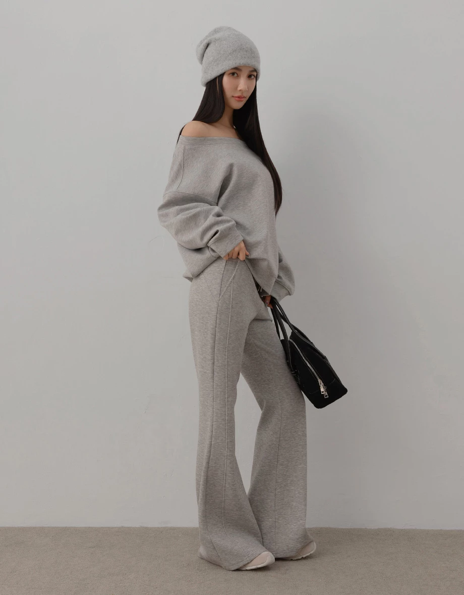 Drawstring Waist Wide Leg Flared Lounge Pants