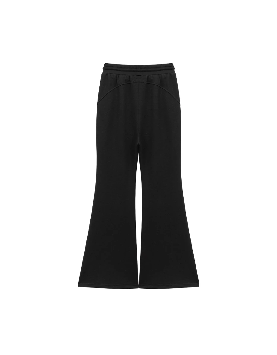 Drawstring Waist Wide Leg Flared Lounge Pants