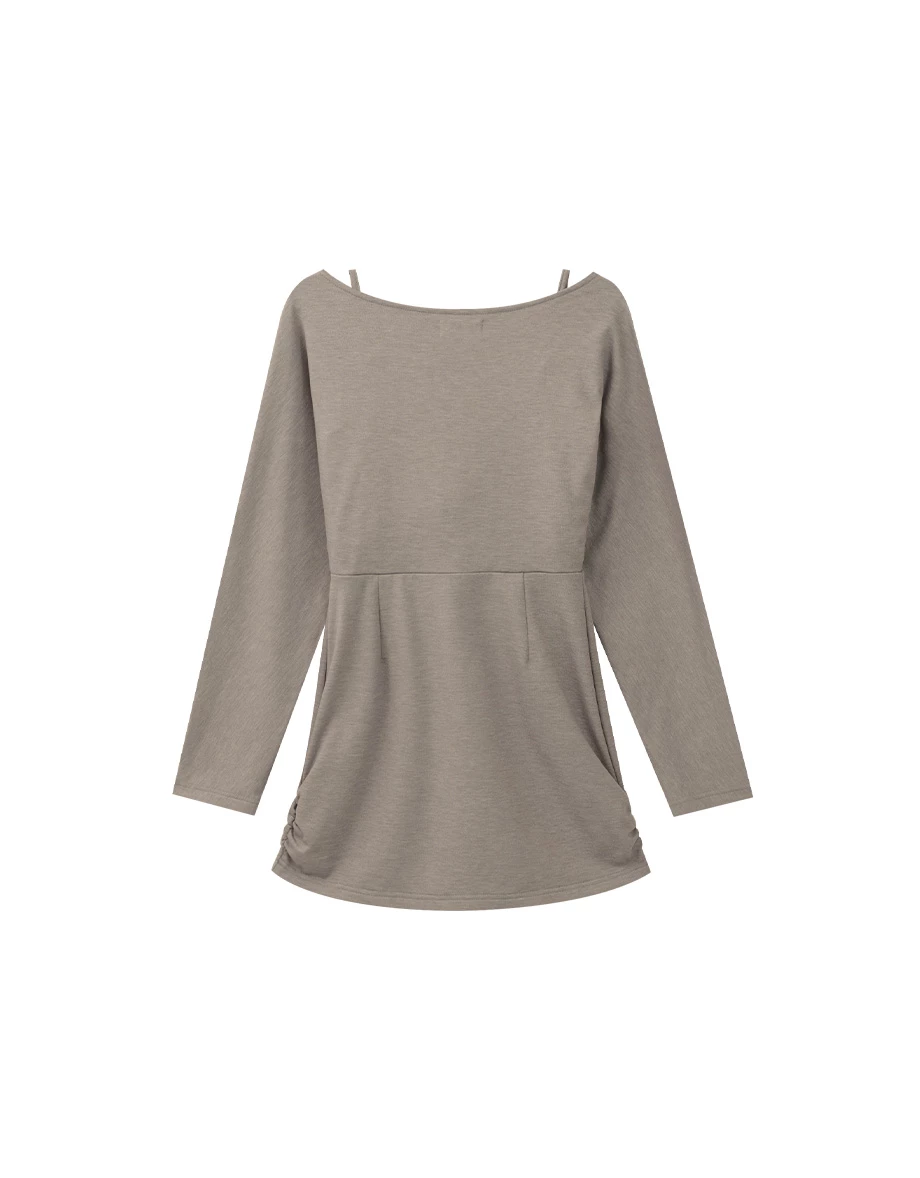 【Heat Tech】Layered Camisole Inspired V Neck Bodycon Padded Mini Dress 【Heat Tech】Layered Camisole Inspired V Neck Bodycon Padded Mini Dress