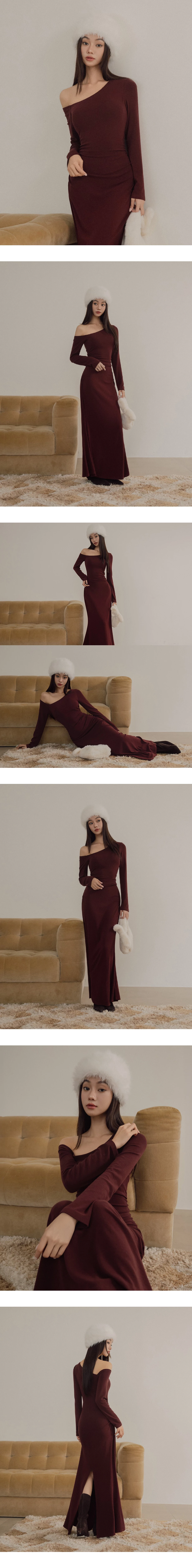 Asymmetric One Shoulder Long Sleeve Side Ruched Padded Maxi Dress Asymmetric One Shoulder Long Sleeve Side Ruched Padded Maxi Dress