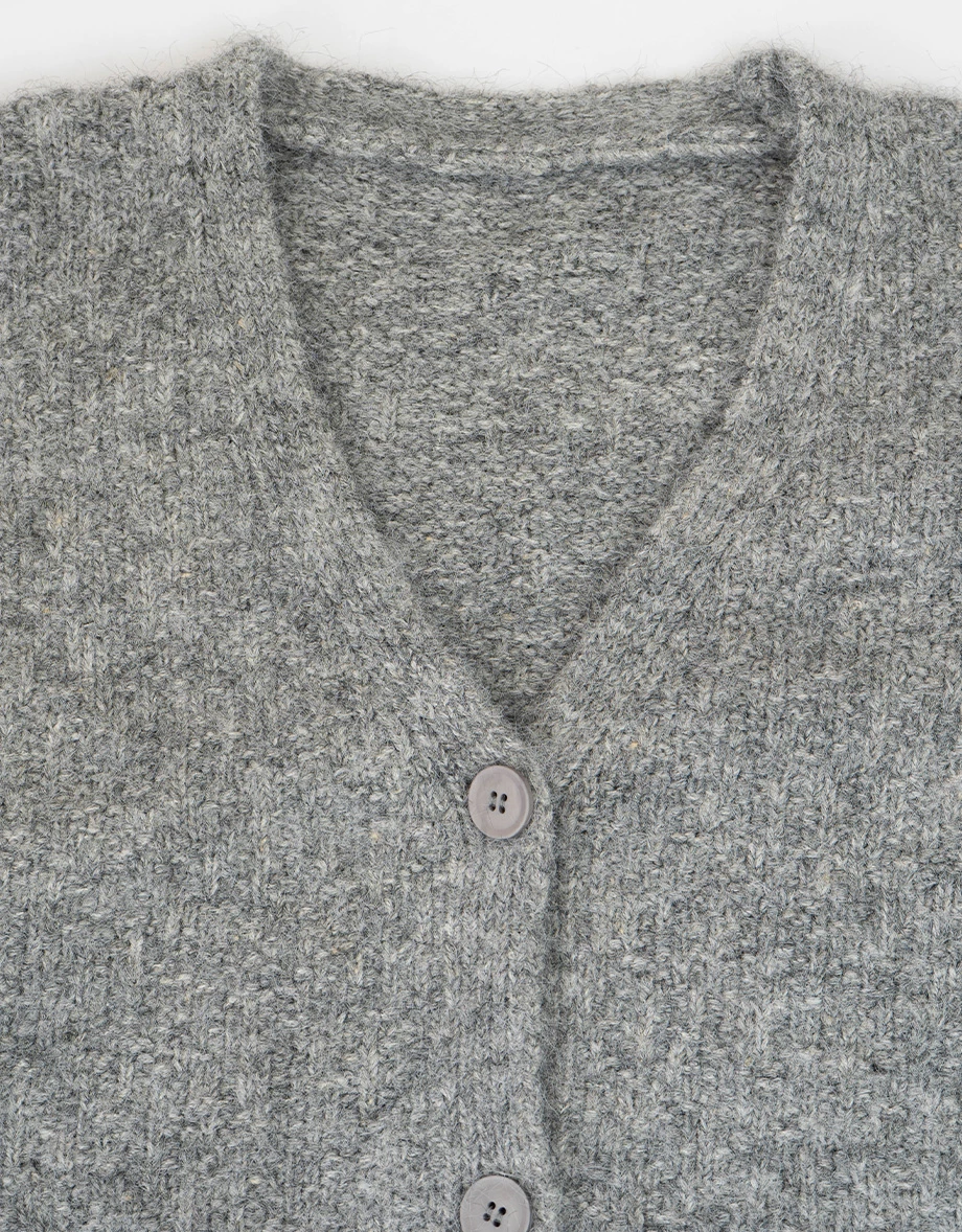 Soft Fuzzy V Neck Button Front Oversized Cardigan Soft Fuzzy V Neck Button Front Oversized Cardigan