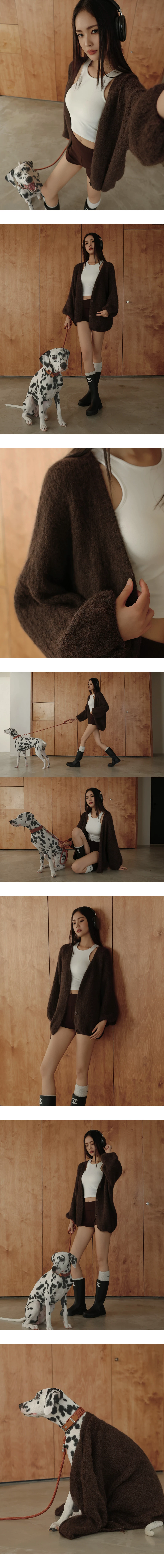 Soft Fuzzy V Neck Button Front Oversized Cardigan Soft Fuzzy V Neck Button Front Oversized Cardigan