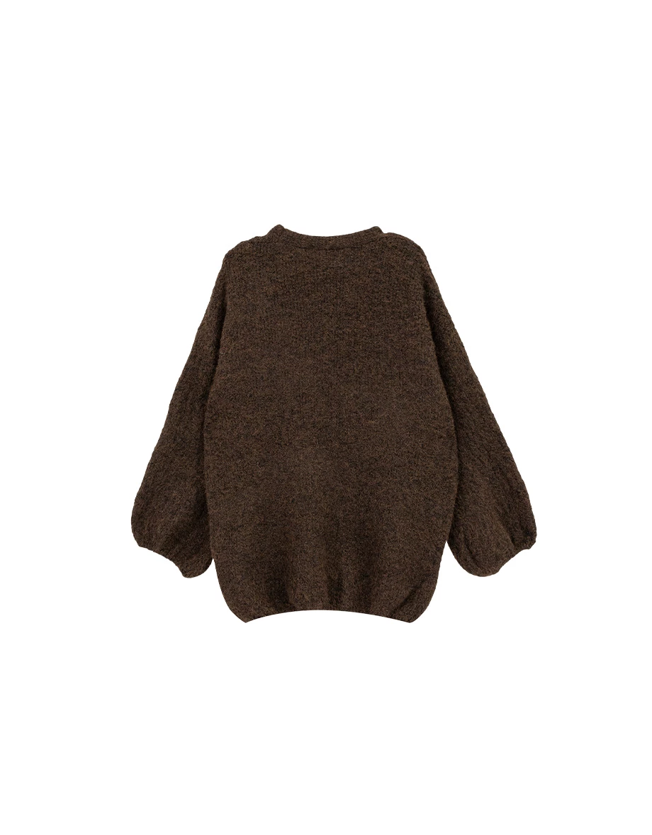 Soft Fuzzy V Neck Button Front Oversized Cardigan Soft Fuzzy V Neck Button Front Oversized Cardigan