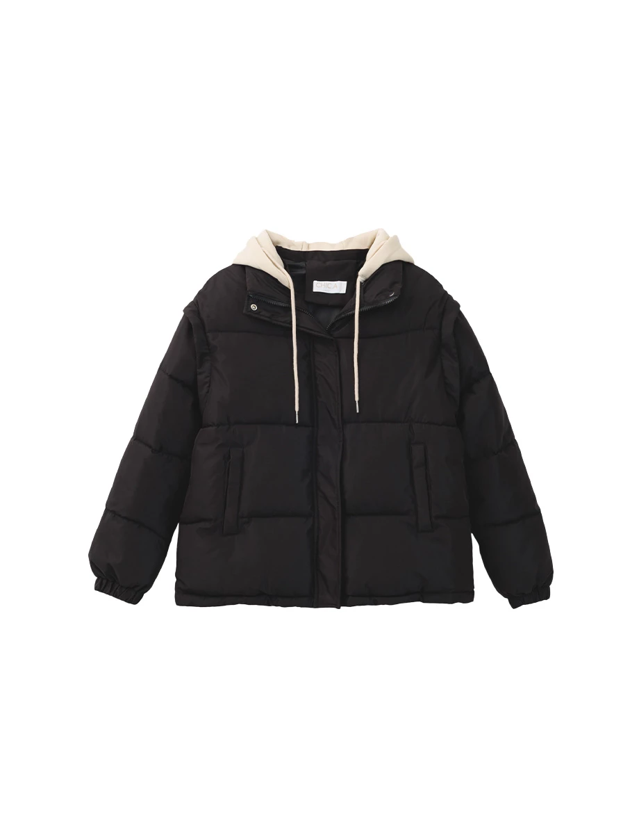 Oversized Convertible Hooded Puffer Jacket