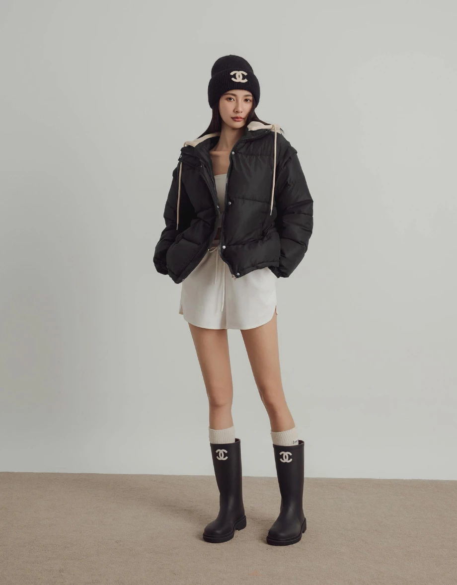 Oversized Convertible Hooded Puffer Jacket Oversized Convertible Hooded Puffer Jacket