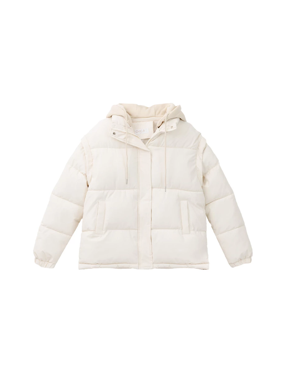 Oversized Convertible Hooded Puffer Jacket