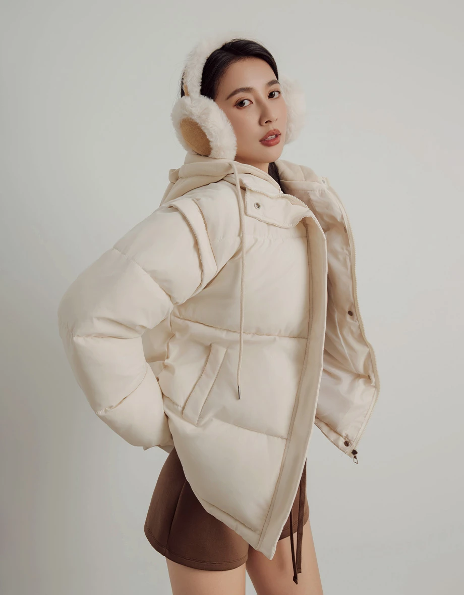 Oversized Convertible Hooded Puffer Jacket Oversized Convertible Hooded Puffer Jacket