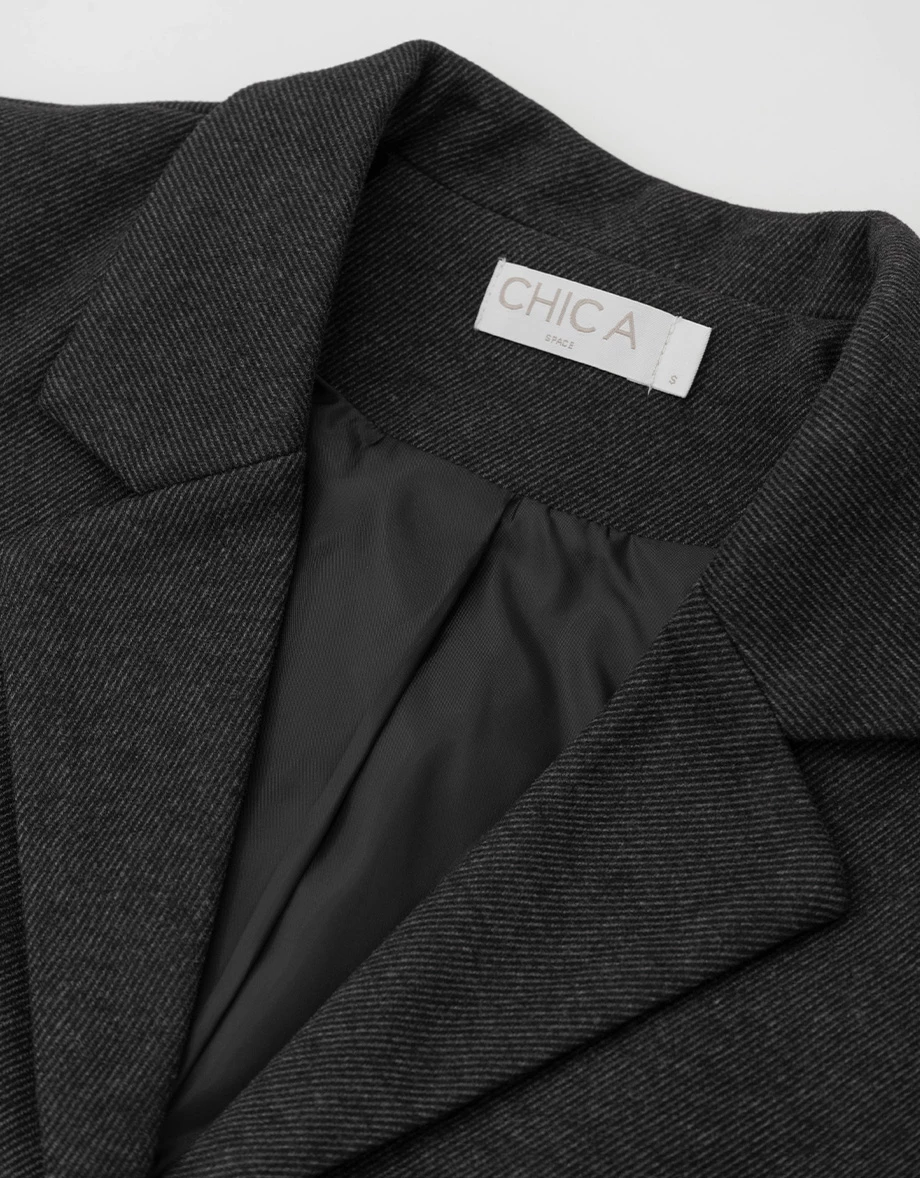 Oversized Double Button Casual Suit Blazer (with Shoulder Pads)