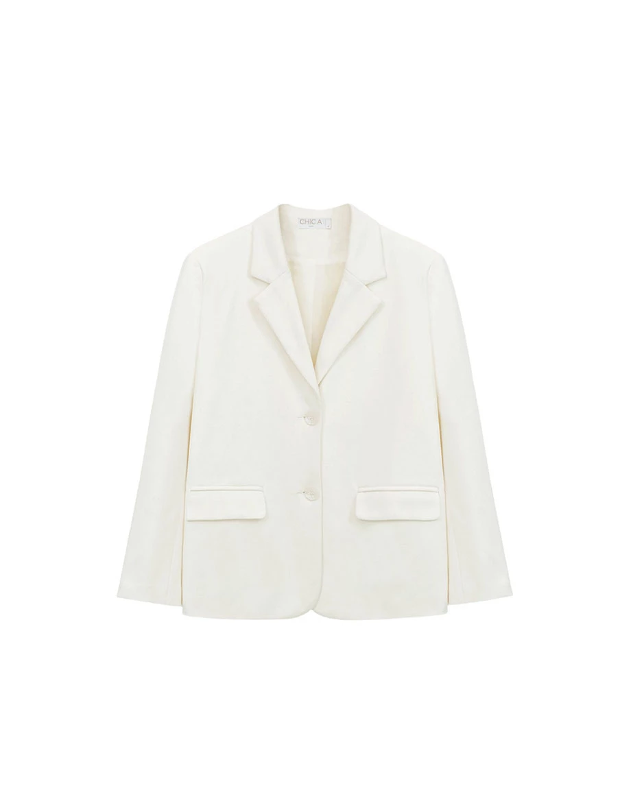 Oversized Double Button Casual Suit Blazer (with Shoulder Pads)