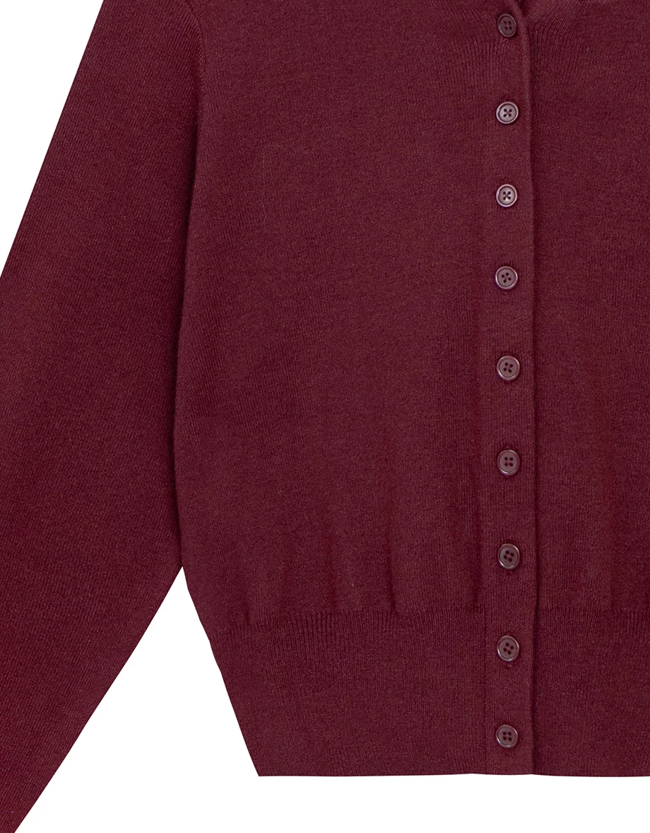 Soft Knit Hooded Button Down Cropped Cardigan