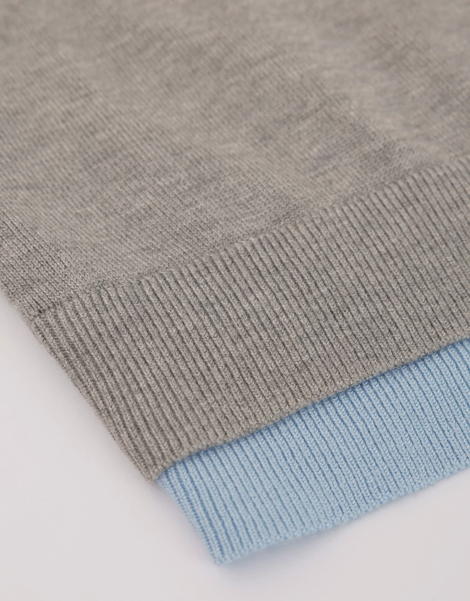 Contrast Edge Soft Ribbed Knit Cardigan