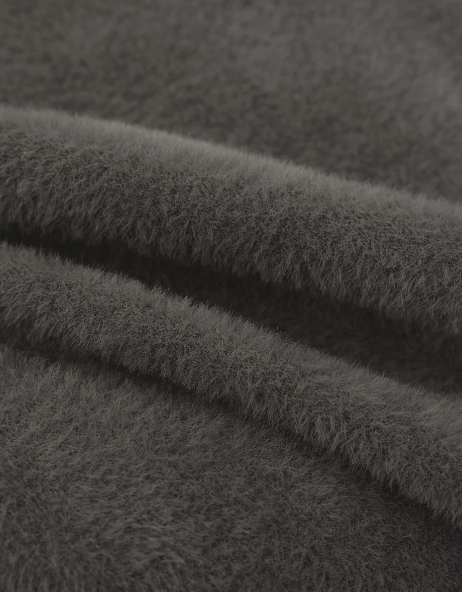 Soft Fluffy Oversized Lettering Knit Long Sleeve Sweater