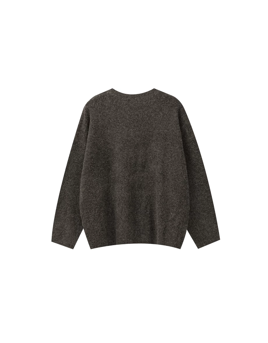 Oversized Soft Knit Crewneck Long Sleeve Sweater