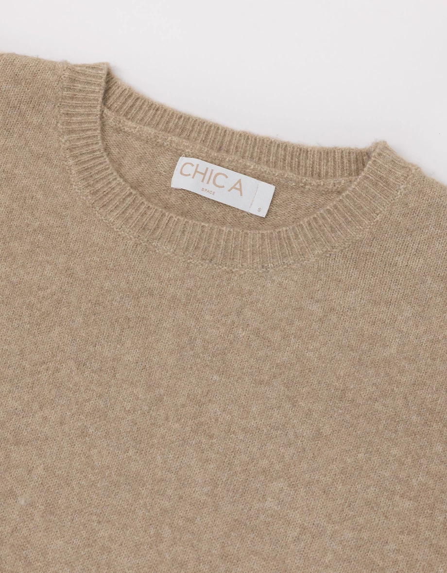 Oversized Soft Knit Crewneck Long Sleeve Sweater Oversized Soft Knit Crewneck Long Sleeve Sweater