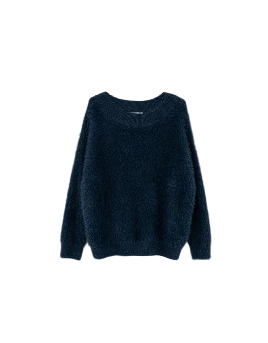 Soft Fuzzy Convertible Neckline Sweater Soft Fuzzy Convertible Neckline Sweater