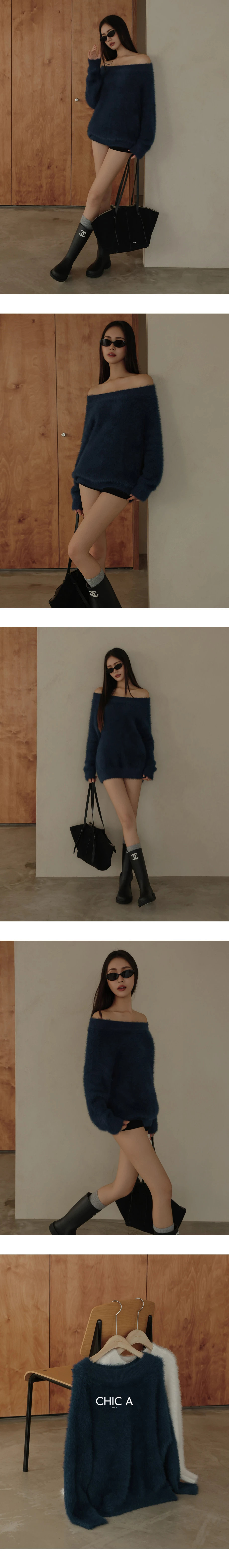 Soft Fuzzy Convertible Neckline Sweater Soft Fuzzy Convertible Neckline Sweater