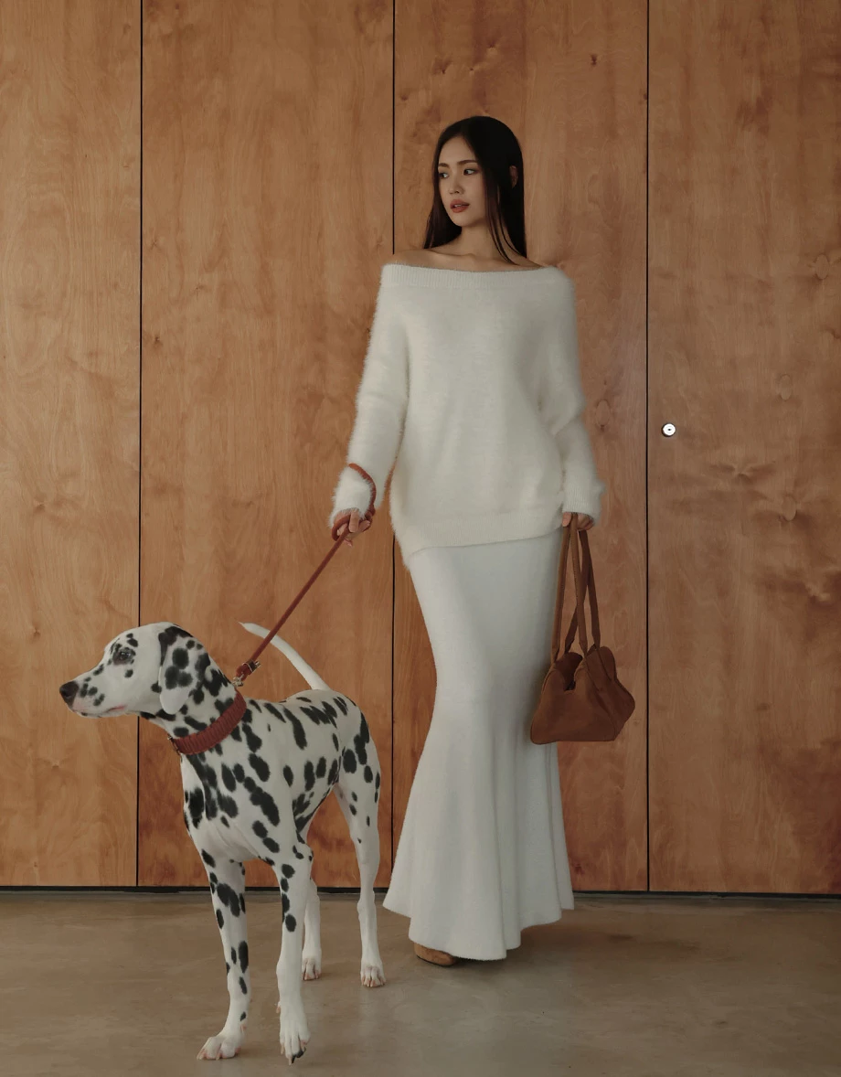 Soft Fuzzy Convertible Neckline Sweater Soft Fuzzy Convertible Neckline Sweater