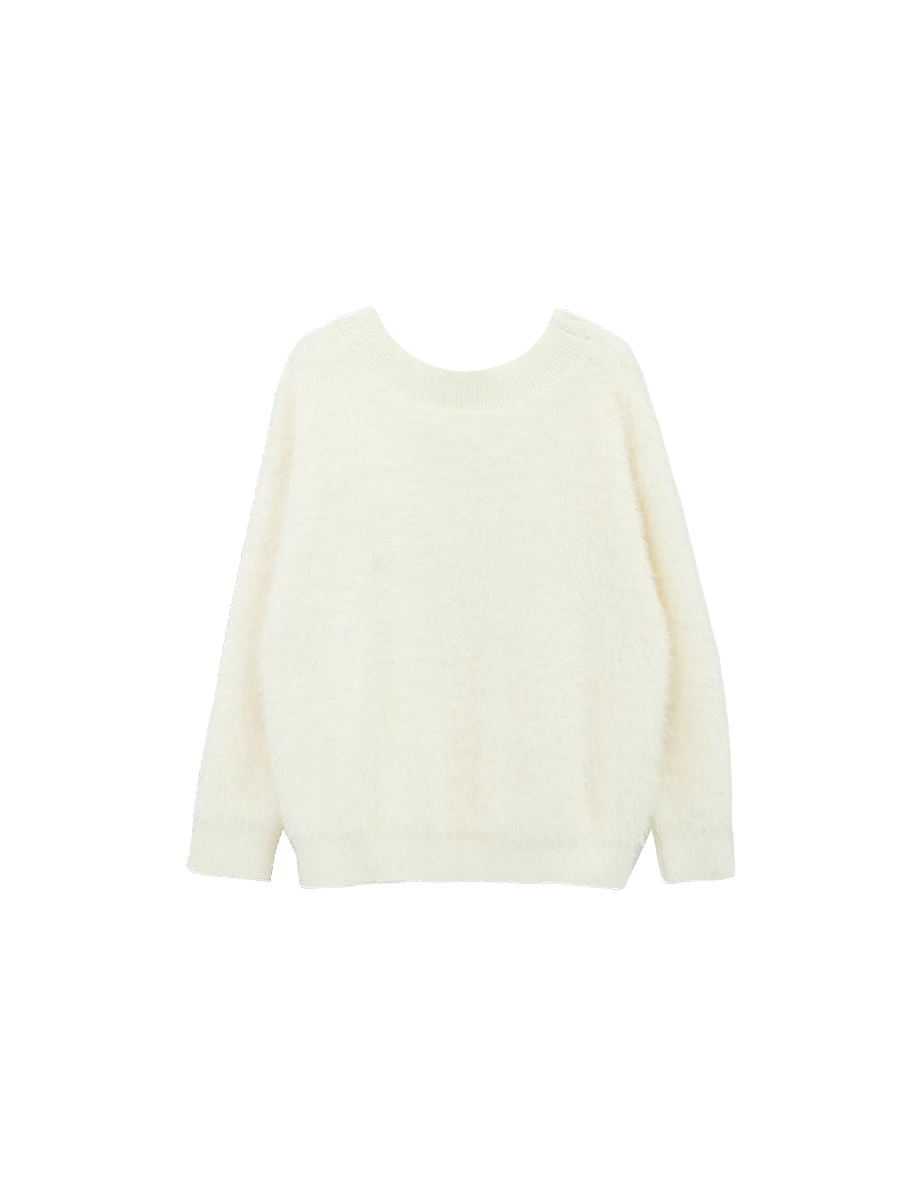 Soft Fuzzy Convertible Neckline Sweater Soft Fuzzy Convertible Neckline Sweater