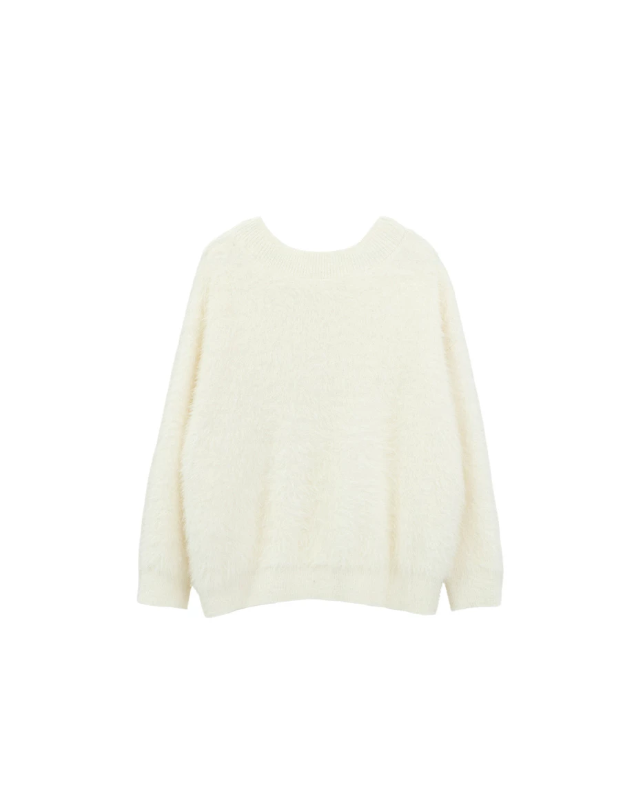 Soft Fuzzy Convertible Neckline Sweater Soft Fuzzy Convertible Neckline Sweater