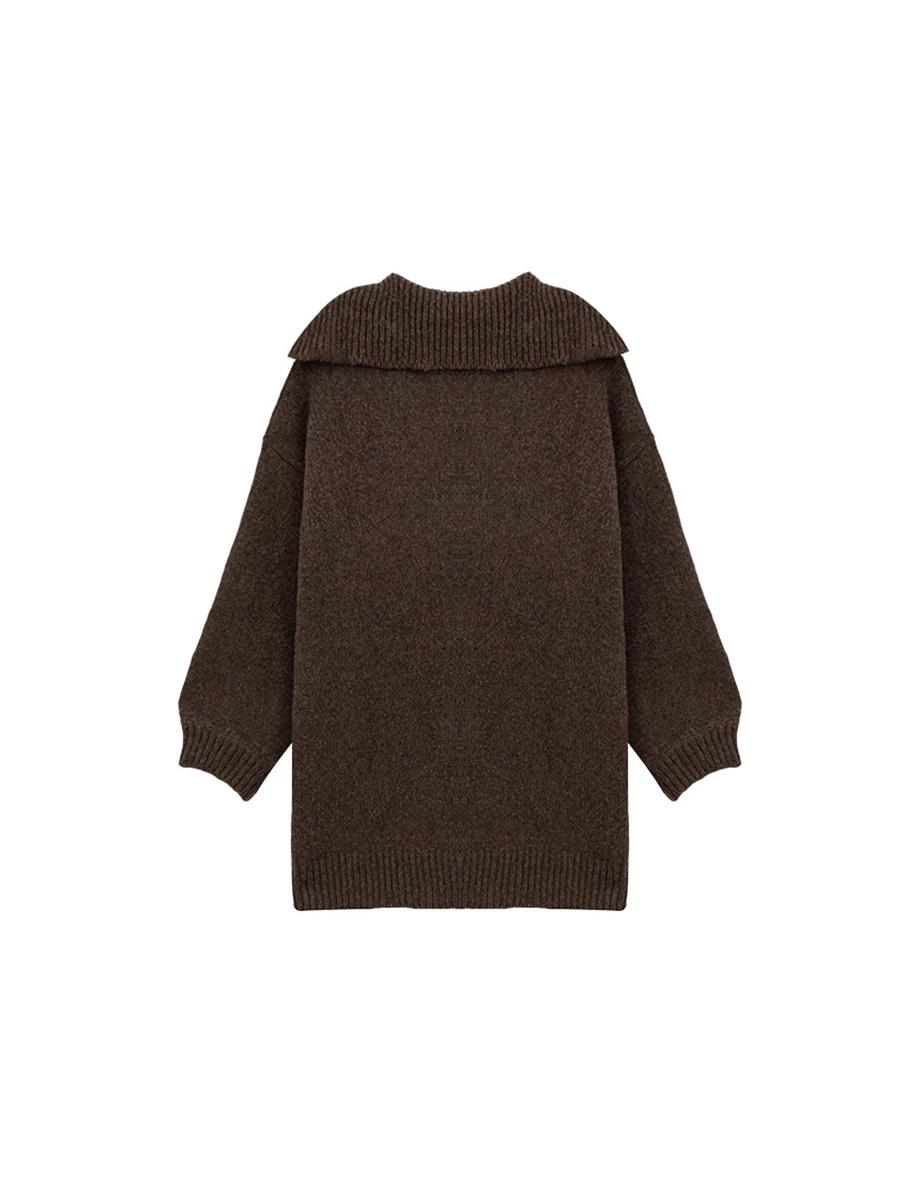 Sailor Collar Longline Knit Pullover Sweater