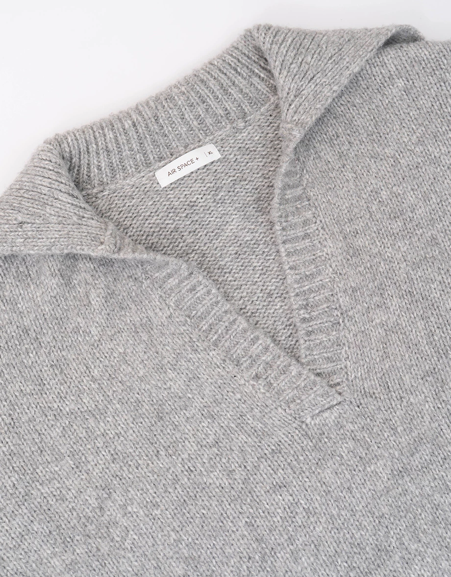 Sailor Collar Longline Knit Pullover Sweater