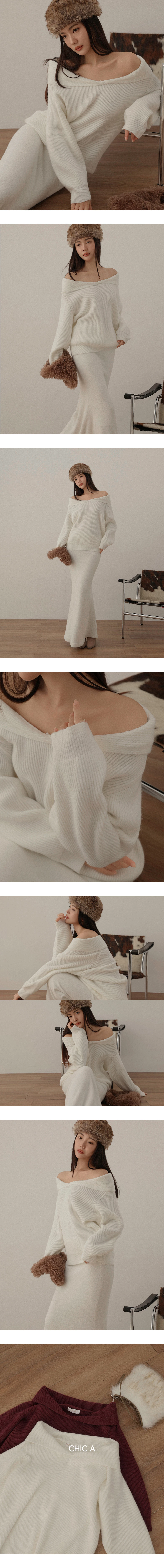 2 Way Fold Over Off Shoulder Oversized Sweater