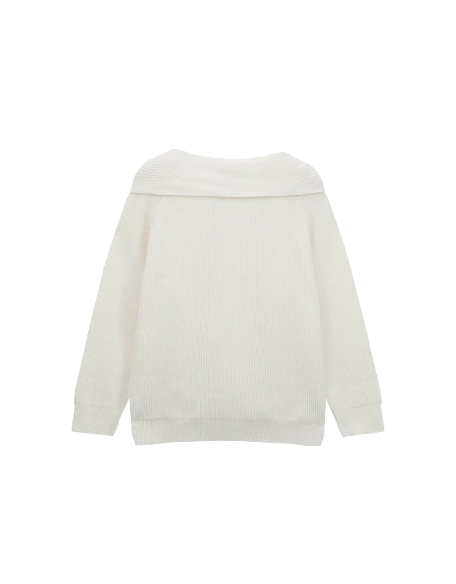 2 Way Fold Over Off Shoulder Oversized Sweater