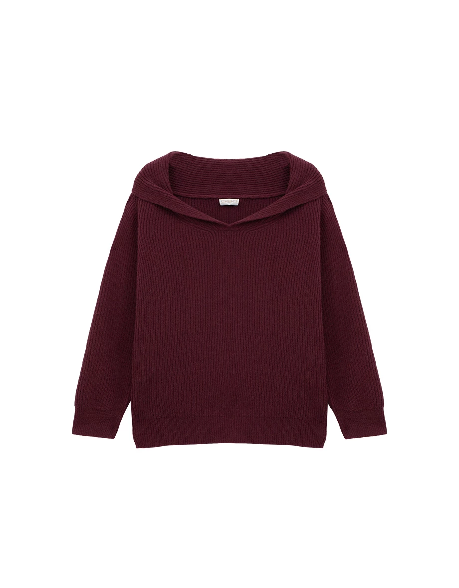 2 Way Fold Over Off Shoulder Oversized Sweater